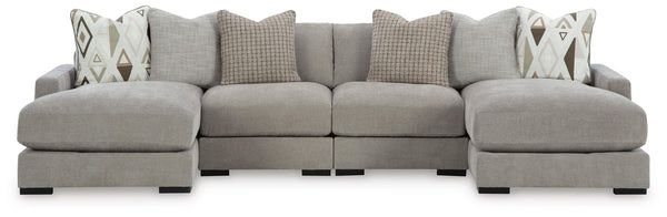 Aslan Court - 4-Piece Sofa Pit Sectional - Pebble