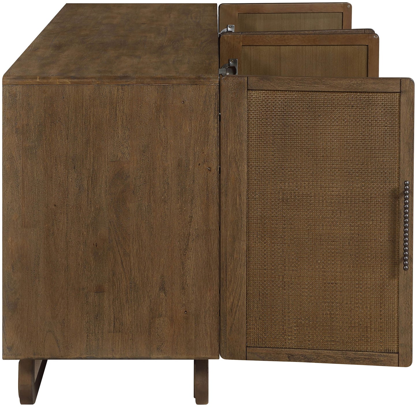 Sova - Solid Wood, Oak Veneer And Stainless Steel Sideboard/Buffet
