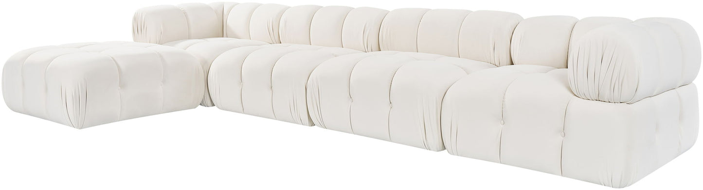 Orin - Fabric Velvet 5 Piece Modular Sectional