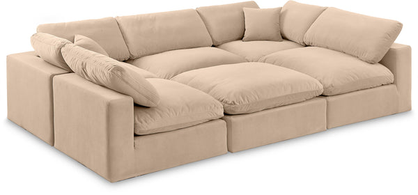 Comfy - 6 Piece Velvet Sectional