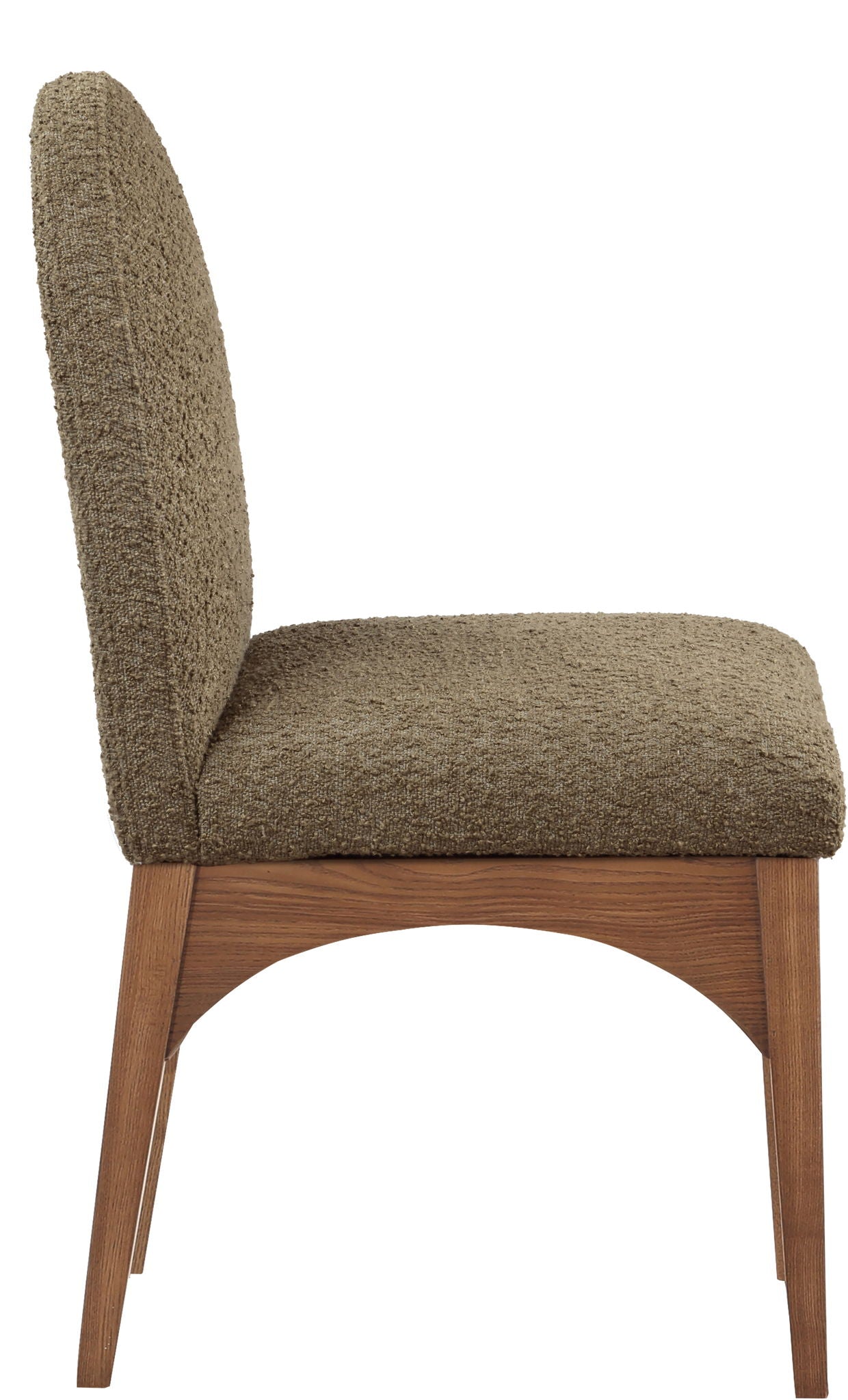 Waldorf - Boucle Dining Side Chair With Brown Legs
