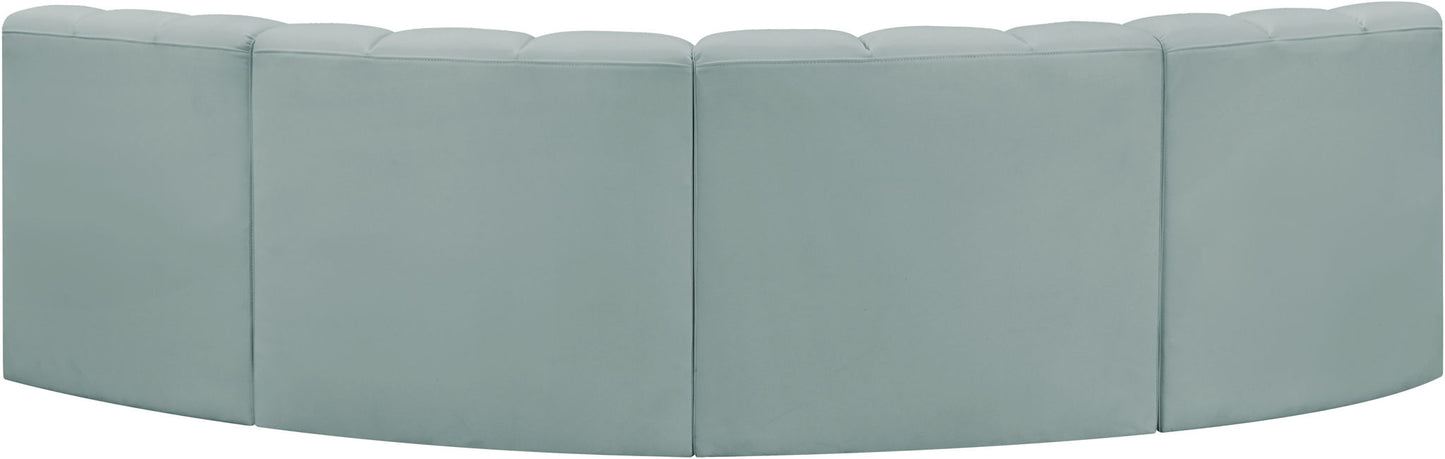 Arc - Faux Leather 4 Piece Corner Modular Sofa