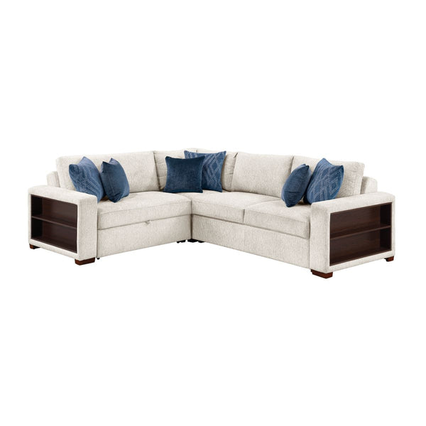 Isla 3-Piece Sectional with Pull-out Bed and Click Motion Back