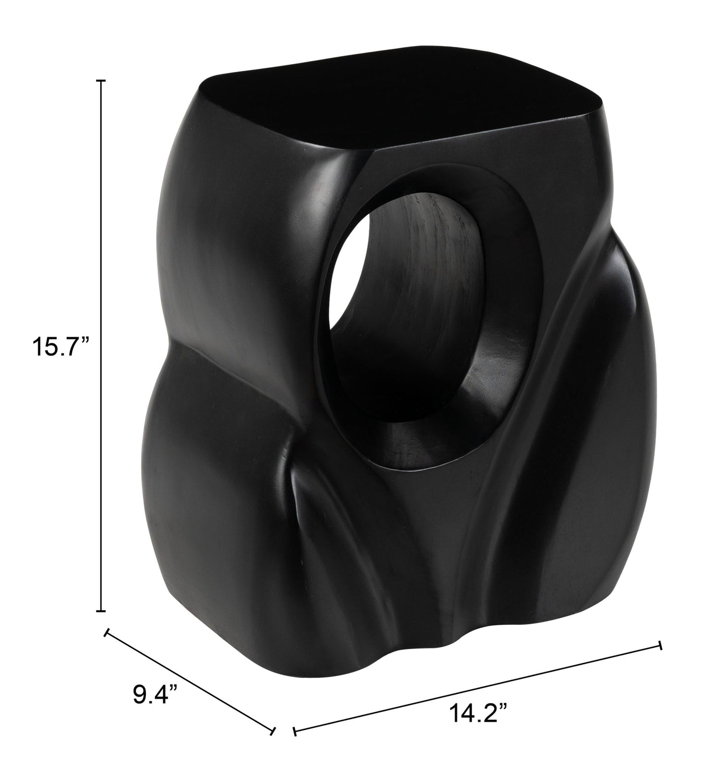 Trung - Side Table - Black