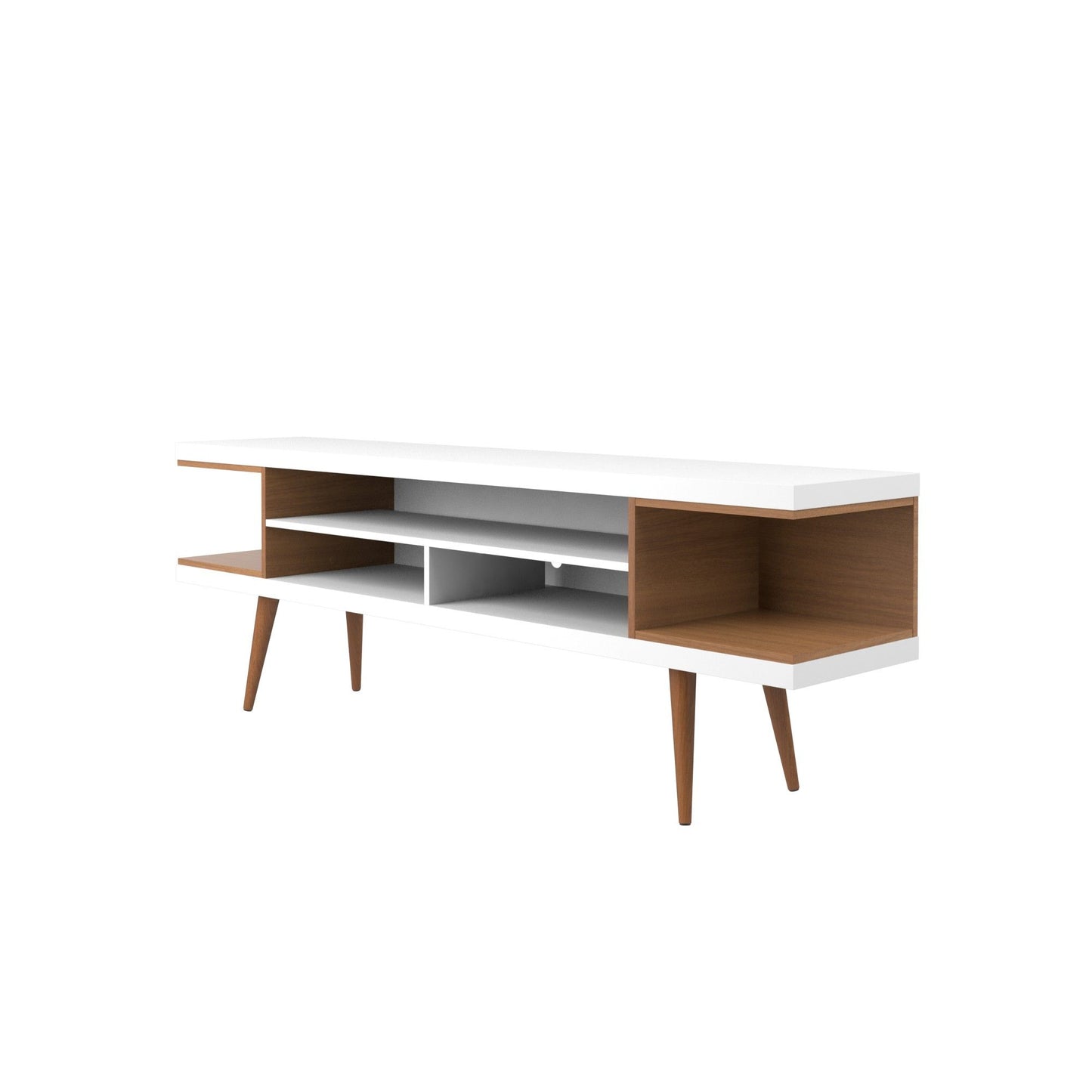 Manhattan Utopia - TV Stand - Maple Cream And White