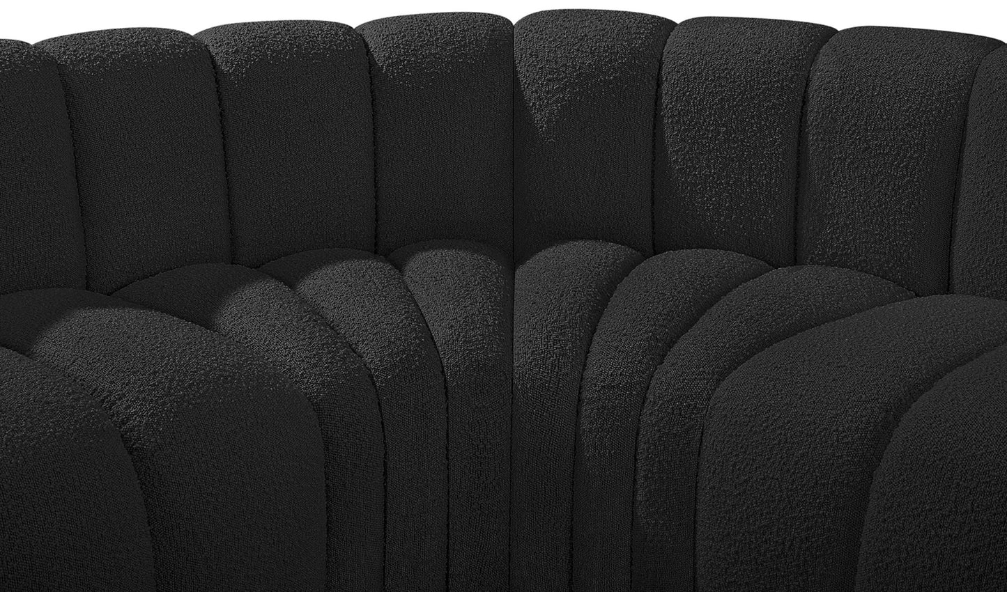 Arc - Boucle Fabric 4 Piece U-Shaped Modular Sofa