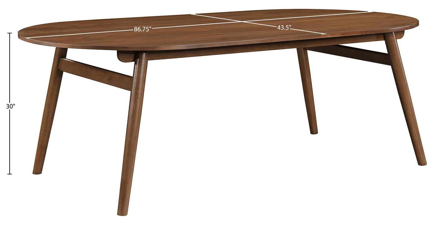 Leesa - Solid Wood And Walnut Veneer Dining Table