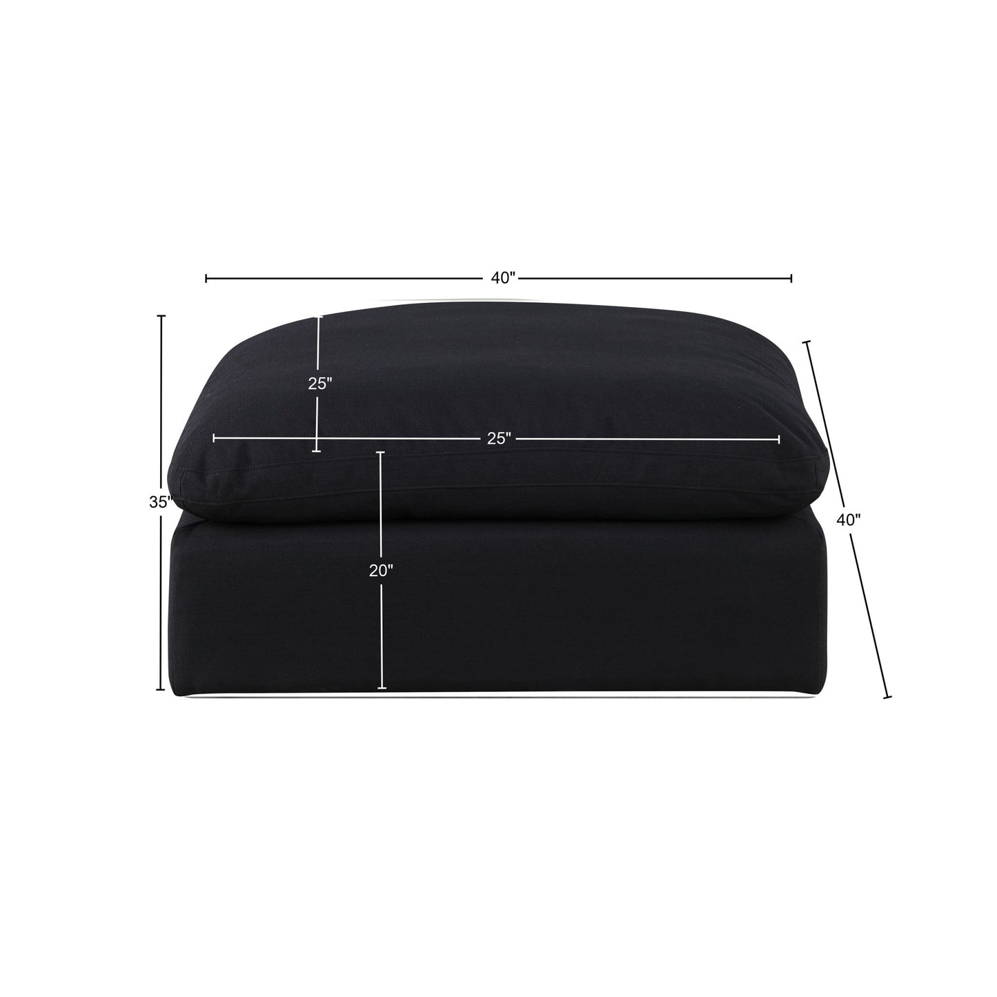 Comfy - Linen Ottoman