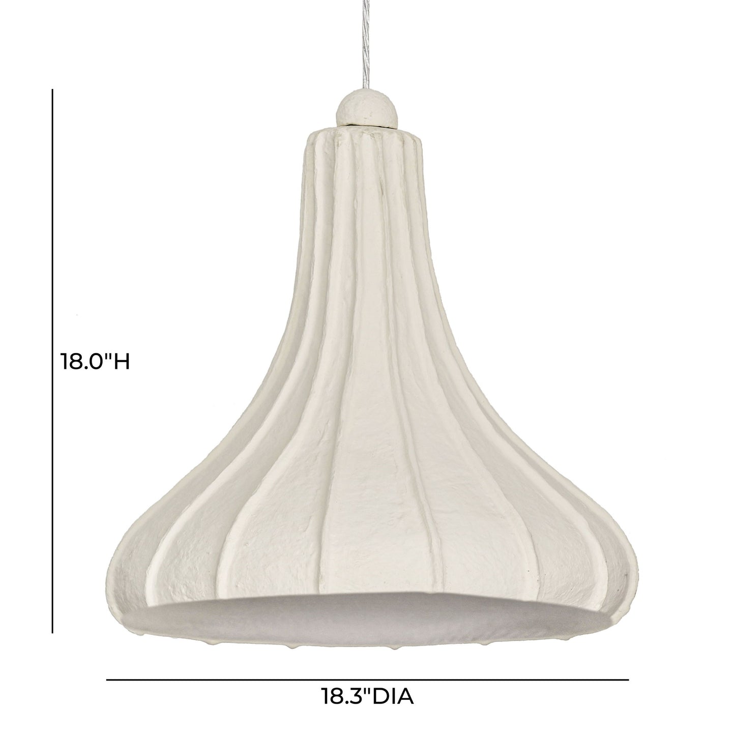 Looma - Cotton Mache Pendant Lamp - Off White