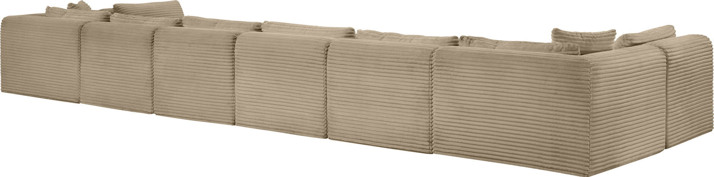 Shaggy - Fabric 8 Piece Modular U-Shaped Armless Sectional