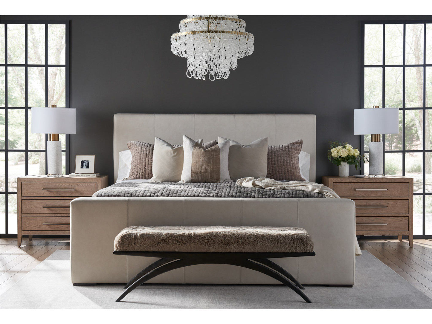 Modern - Cove Drawer Nightstand - Dark Brown