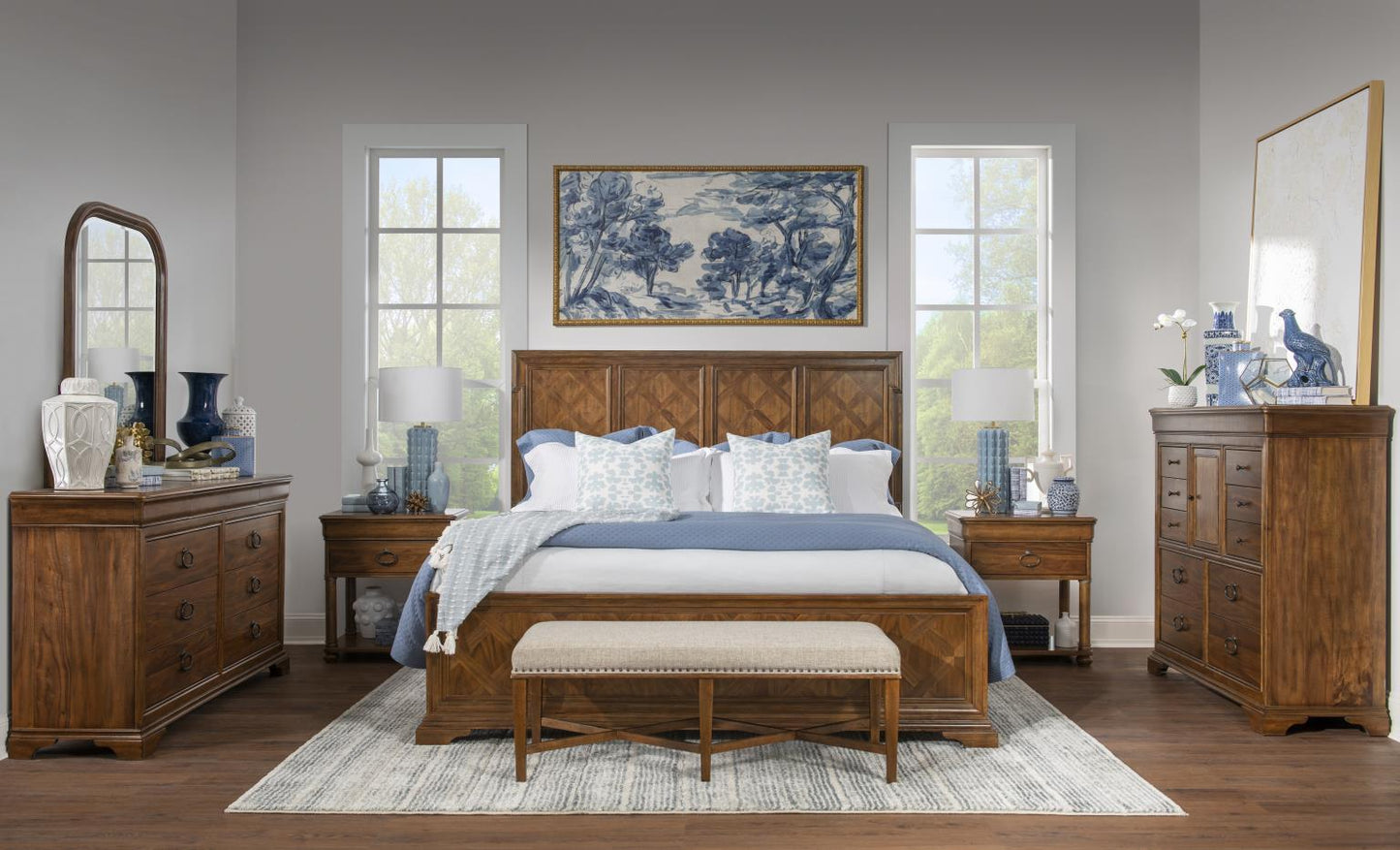Echelon - Complete Parquet Panel Bed