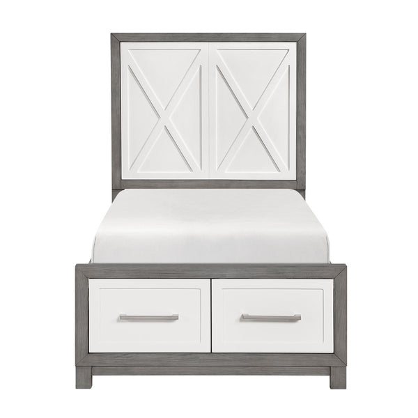 Rowan Twin Platform Bed with Footboard Storage