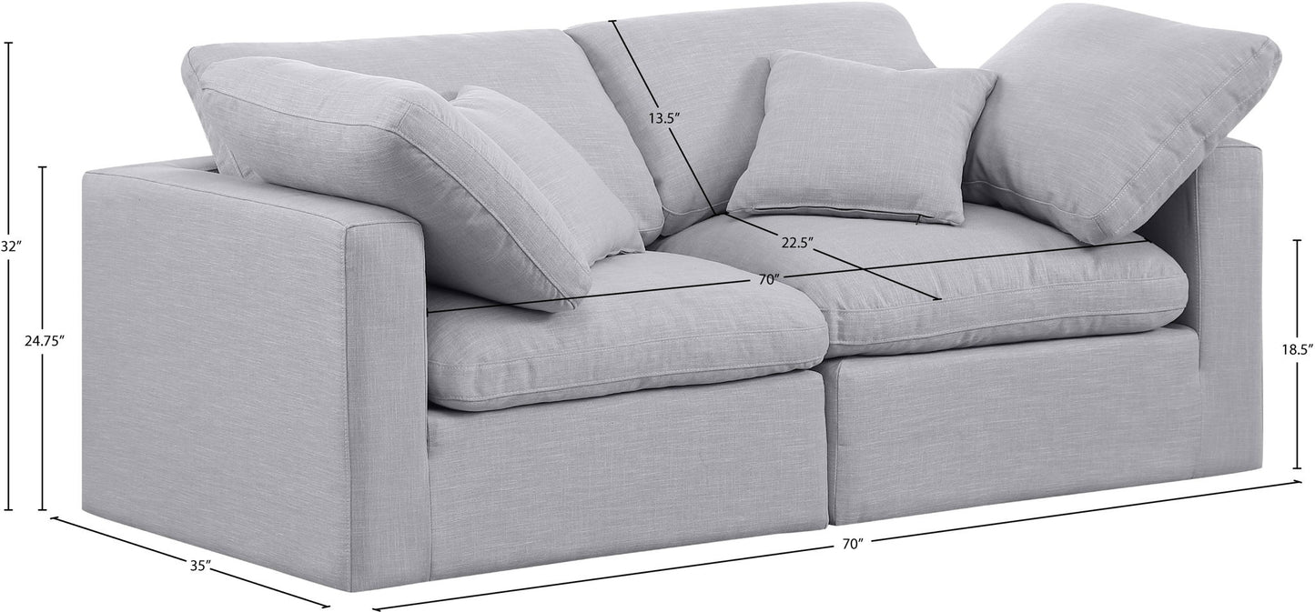 Indulge - Linen 2 Seat Modular Sofa