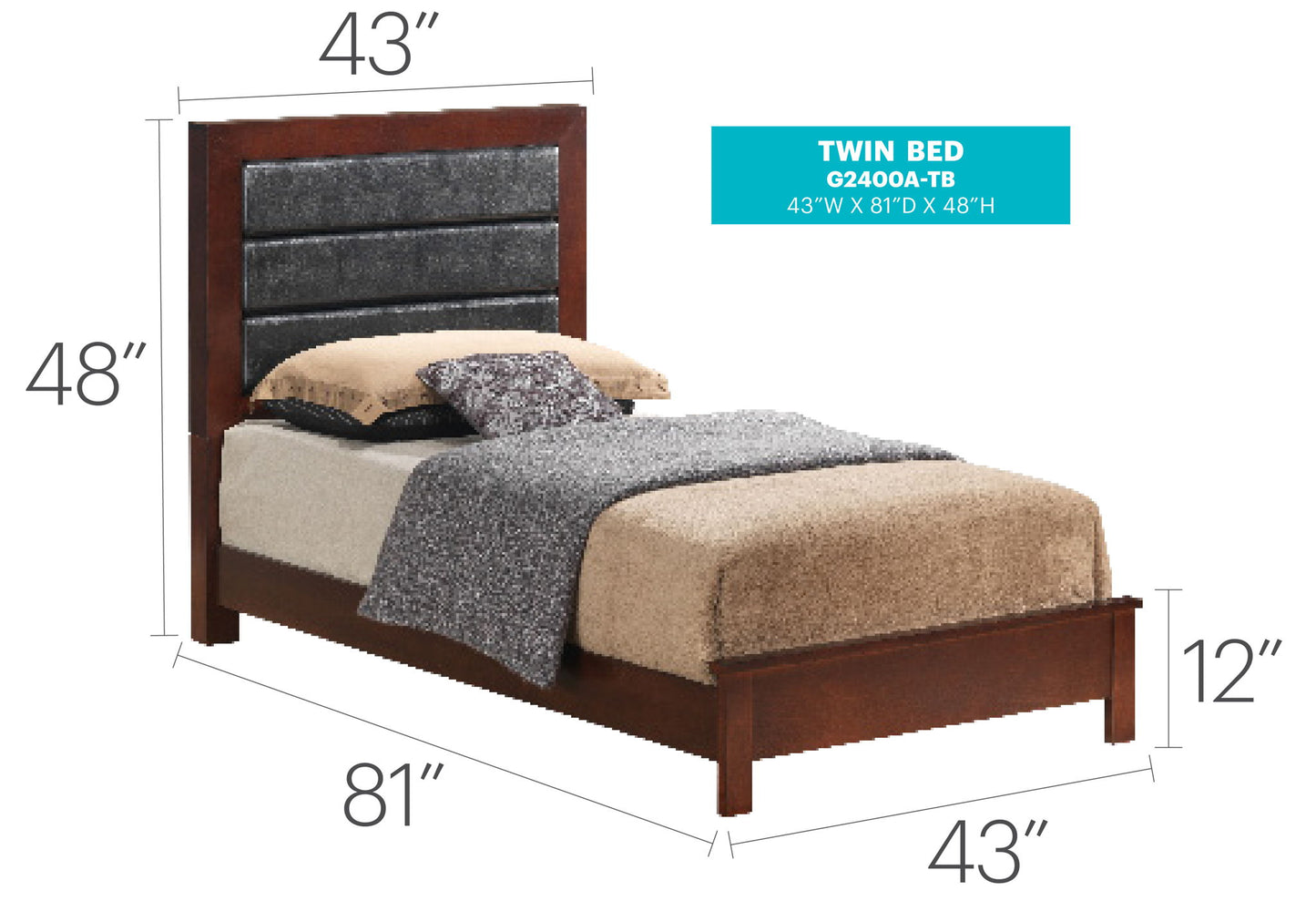Glory Furniture - Burlington - Upholstered Bed