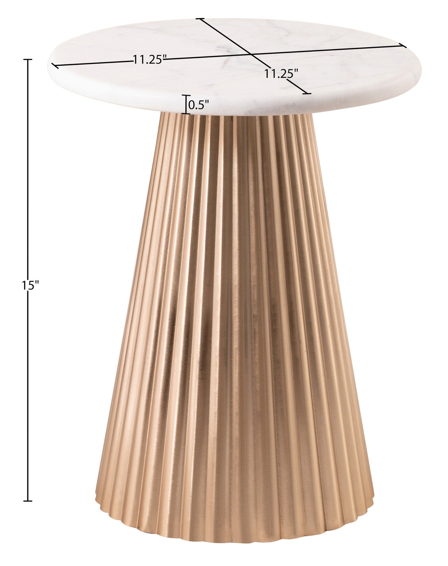 Cindra - Genuine Marble Top And Iron Base Table