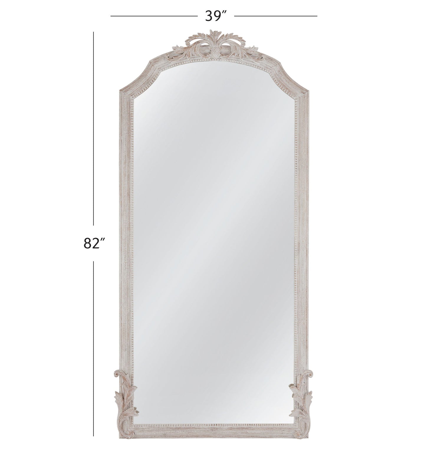 Coltrane - Floor Mirror - White