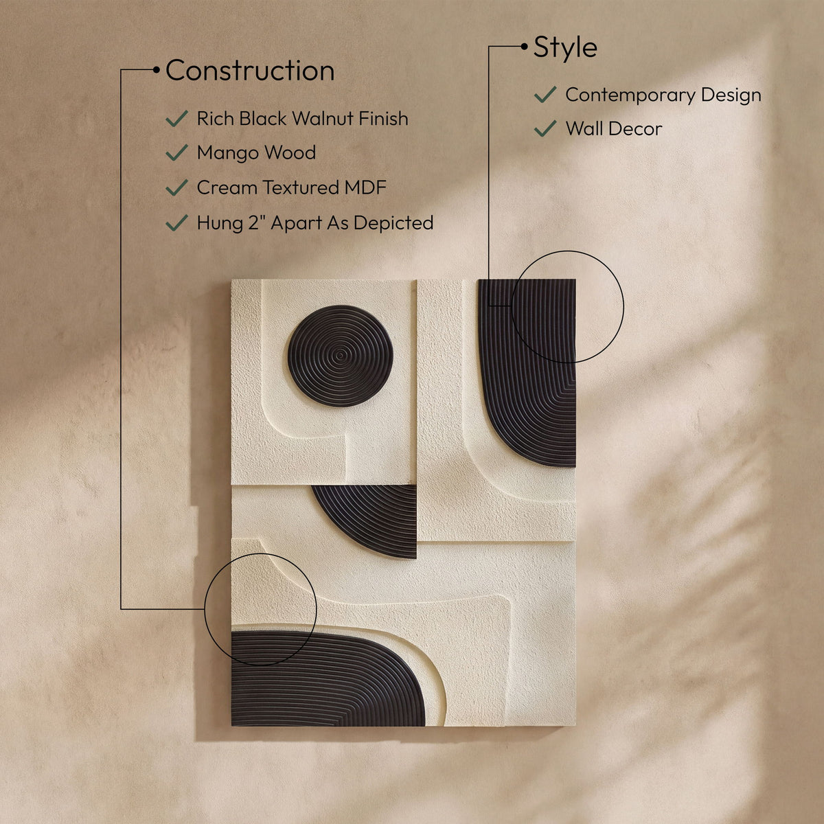 Element - Mango Wood Wall Decor