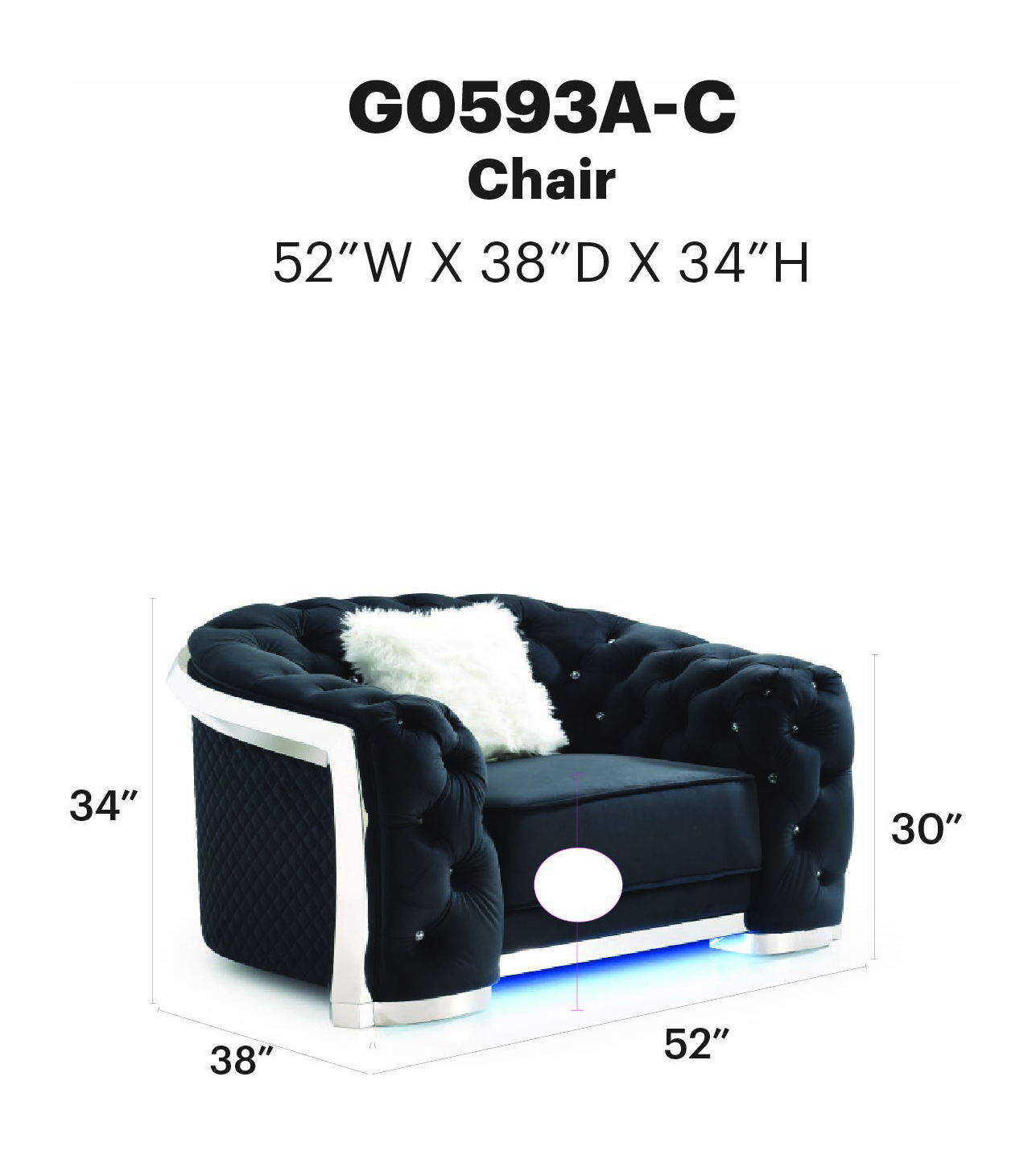Glory Furniture - Sapphire - Chair