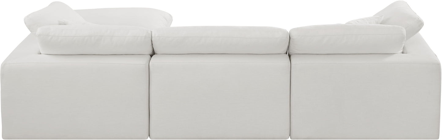 Comfy - 4 Piece Linen Fabric Modular Sectional With Chaise