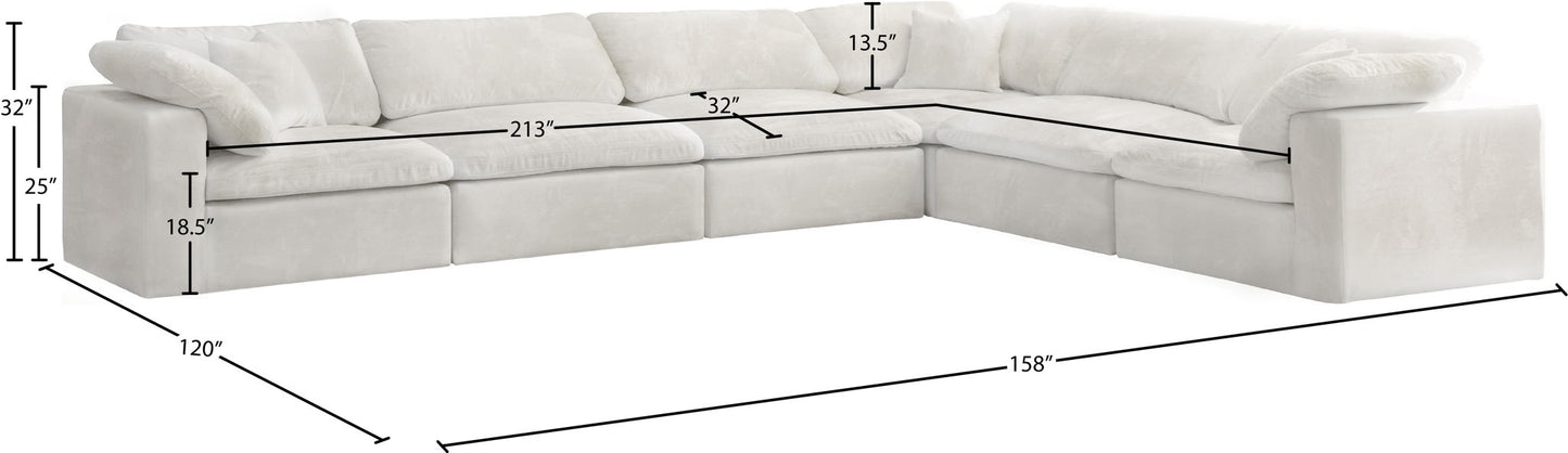 Cozy - 6 Piece Modular Corner Sectional