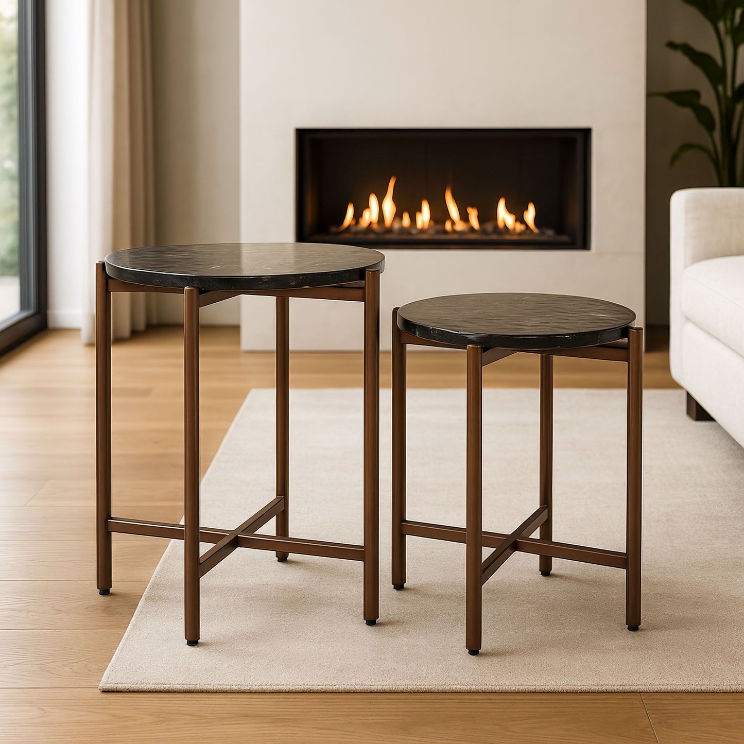 Gema - Coffee Table Set - Bronze