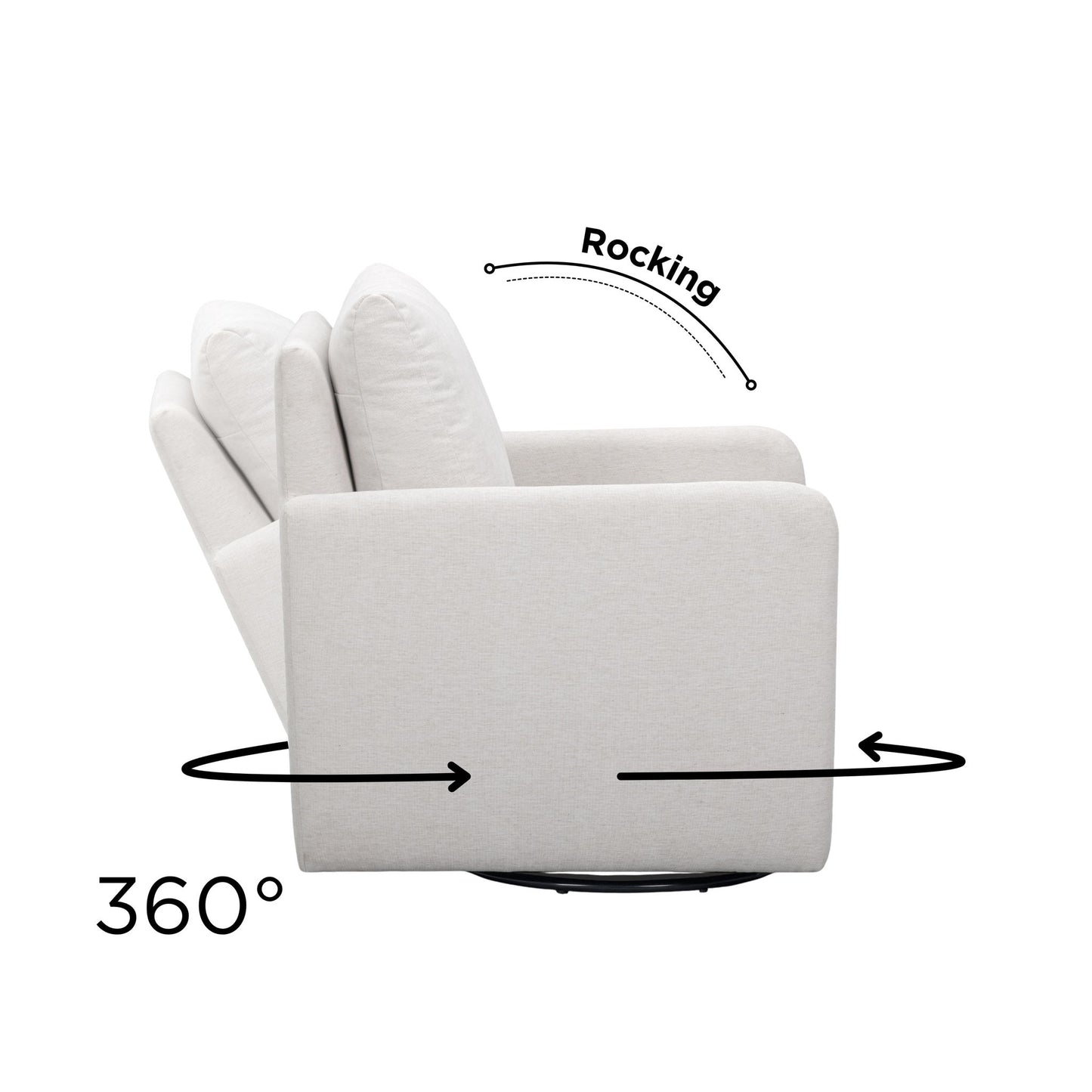 Nancy - "Easy Clean" Chambray Chenille Nursing Chair