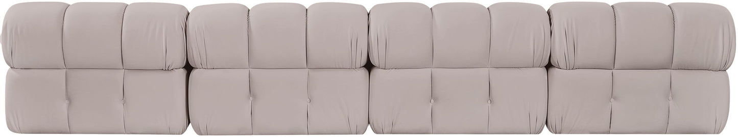 Orin - Velvet 4 Piece Modular Sofa