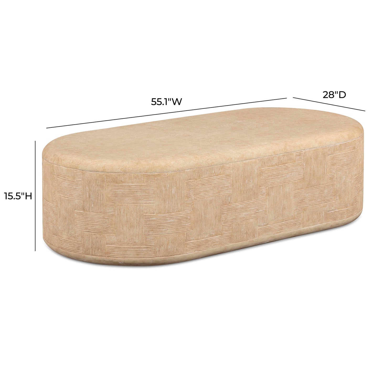Suraya - Concrete Rounded Coffee Table