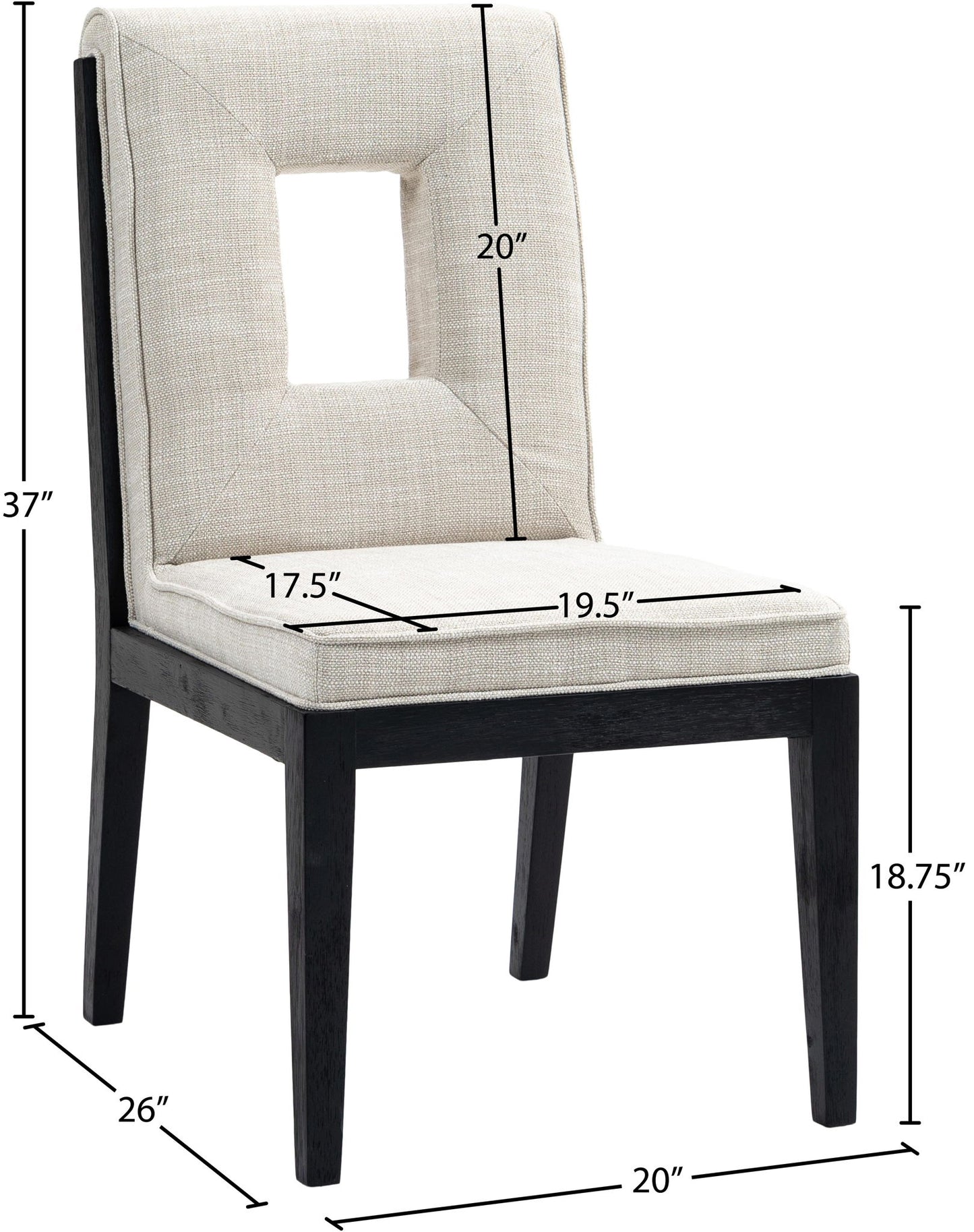 Gwendolyn - Dining Side Chair With Black Frame (Set of 2)