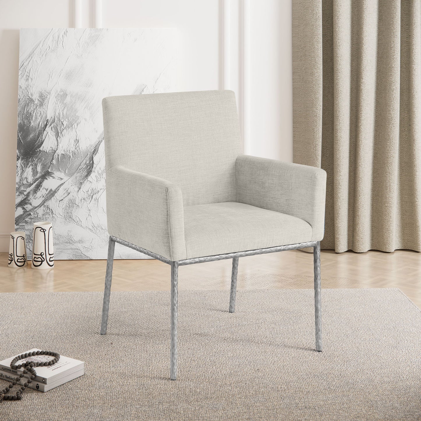Reeves - Dining Chair With Silver Legs (Set of 2)