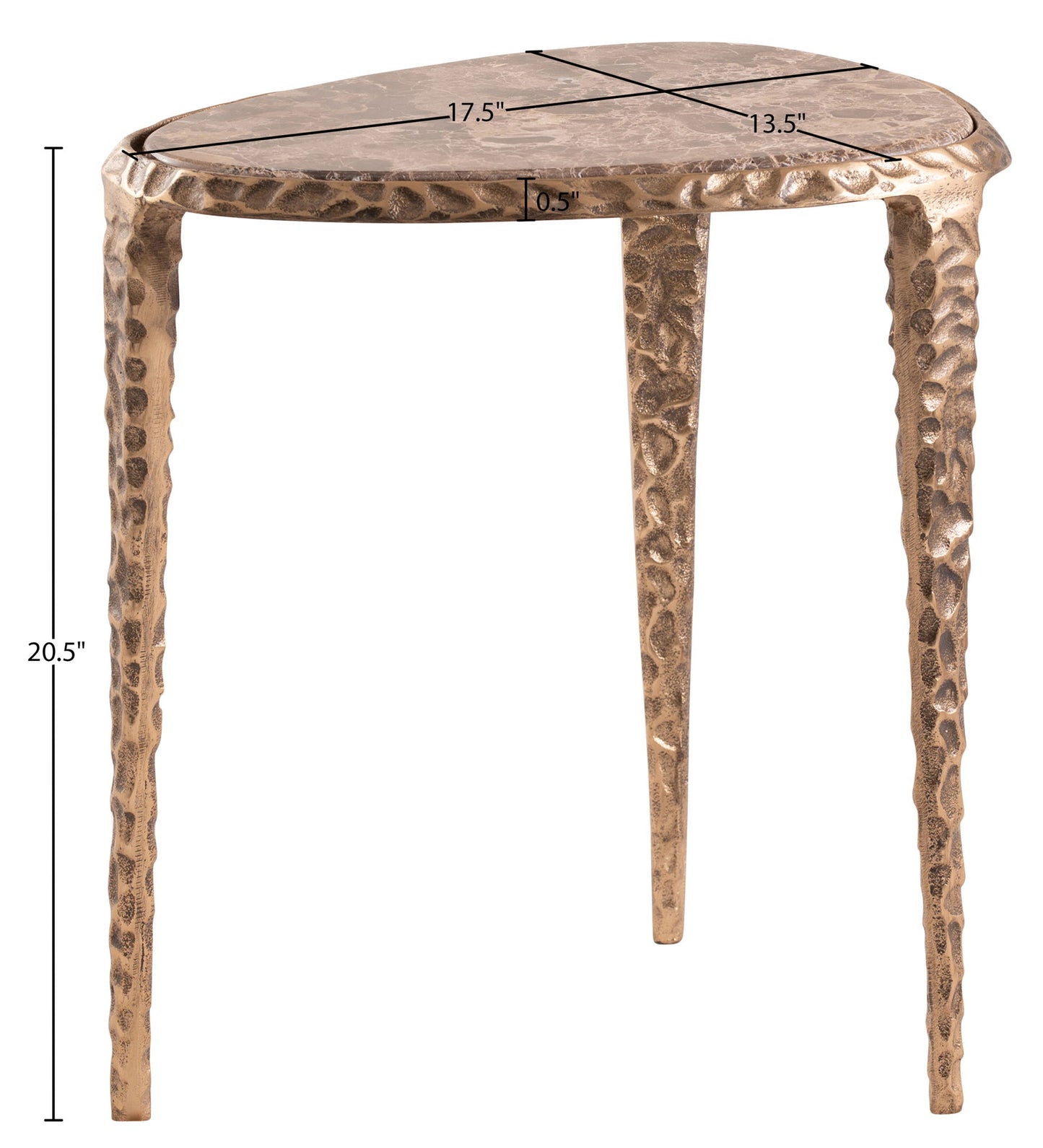 Gild - Aluminum Base And Genuine Marble Top Table