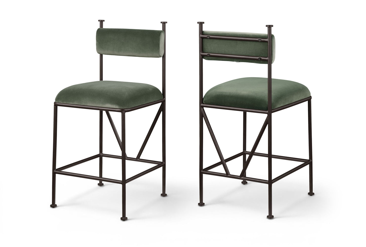 Monarch - Velvet Counter Stool (Set of 2)