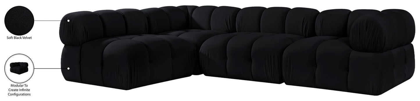 Orin - Fabric Velvet 4 Piece Modular Sectional