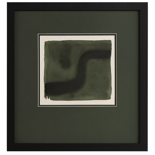 Marsh And Sod V Framed Print - Green / White / Black