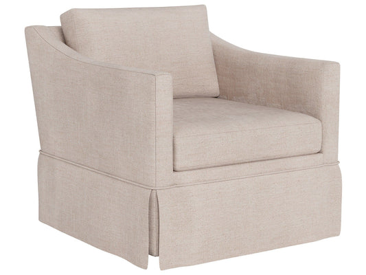 Asher - Skirted Swivel Chair, Special Order - Beige