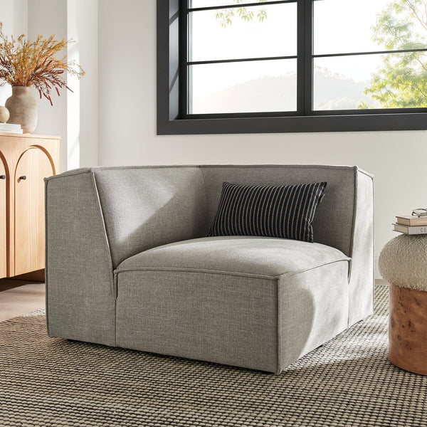 Restore Performance Fabric Upholstered Modular Corner Chair - Pewter