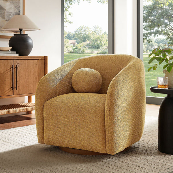 Holland Swivel Armchair - Mustard
