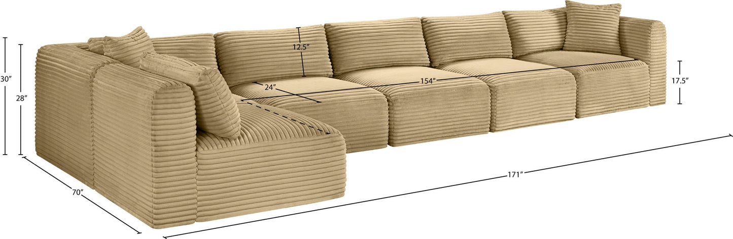 Shaggy - 6 Piece Modular Sectional