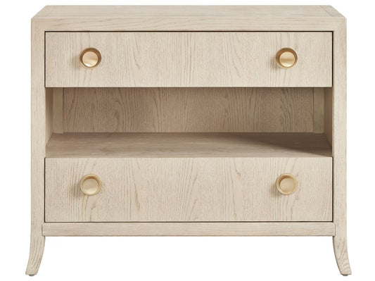 Velora - Nightstand With LED - Light Brown