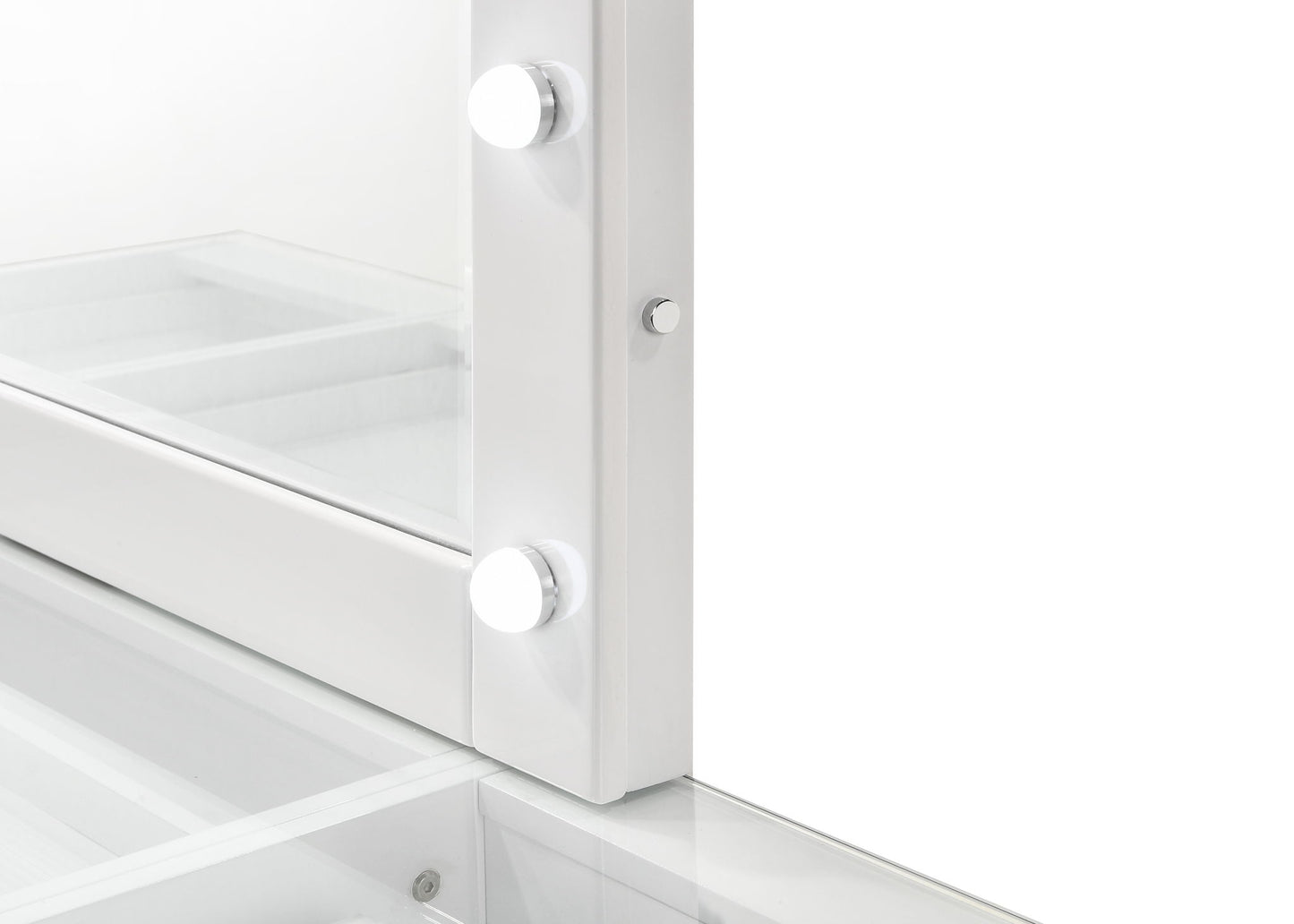 Avery - Vanity Set (With LED Luxo Mirror) - White