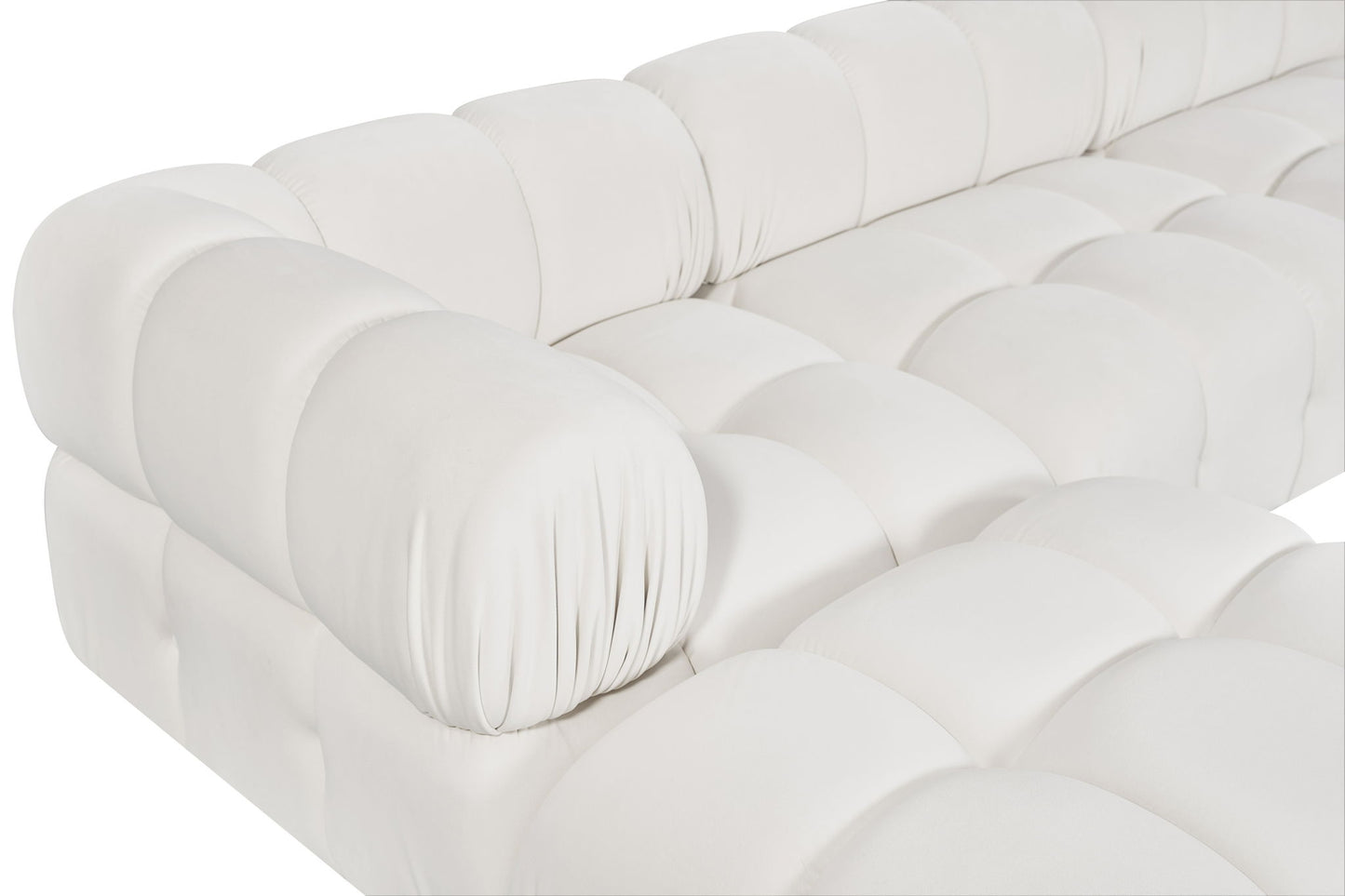 Orin - Velvet 4 Piece Modular Sectional With Chaise
