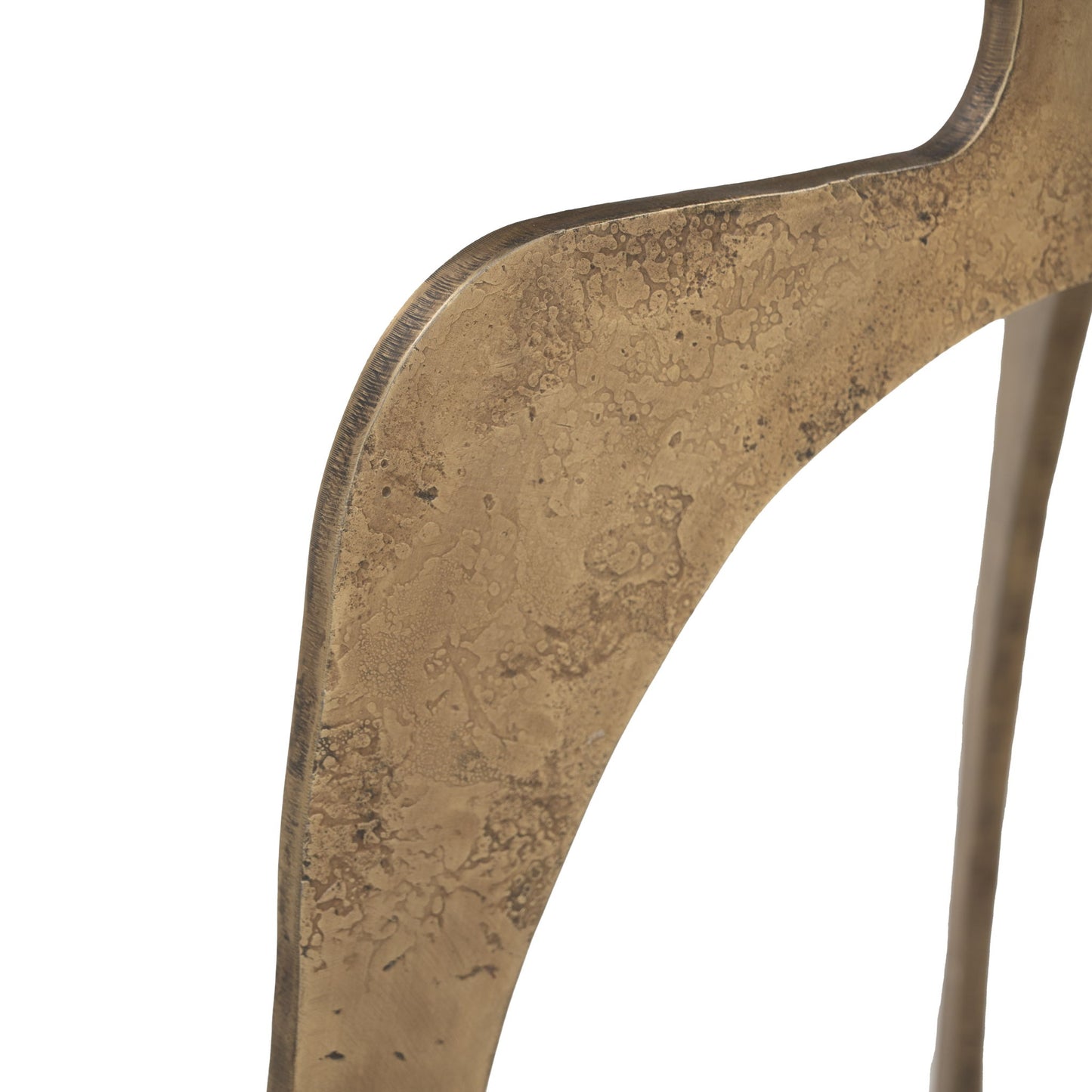 Ophelia - Side Table - White / Brass