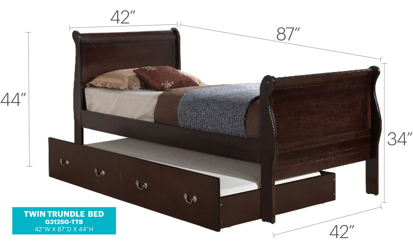 Glory Furniture - Louis Phillipe - Trundle Bed