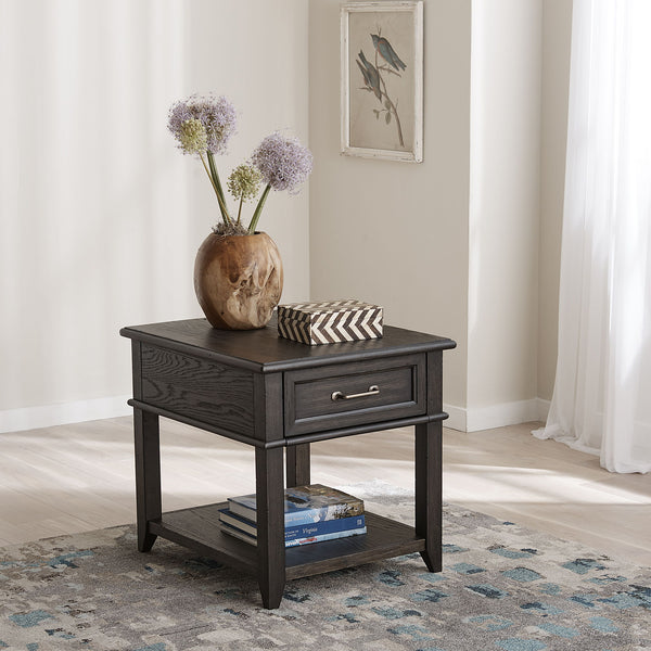 Mill Creek - Drawer End Table - Peppercorn