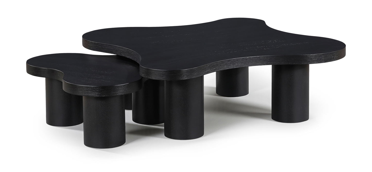 Cove - Oak Veneer And Solid Wood 2 Piece Coffee Table