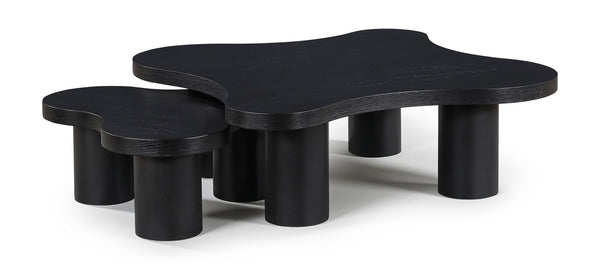 Cove - Oak Veneer And Solid Wood 2 Piece Coffee Table