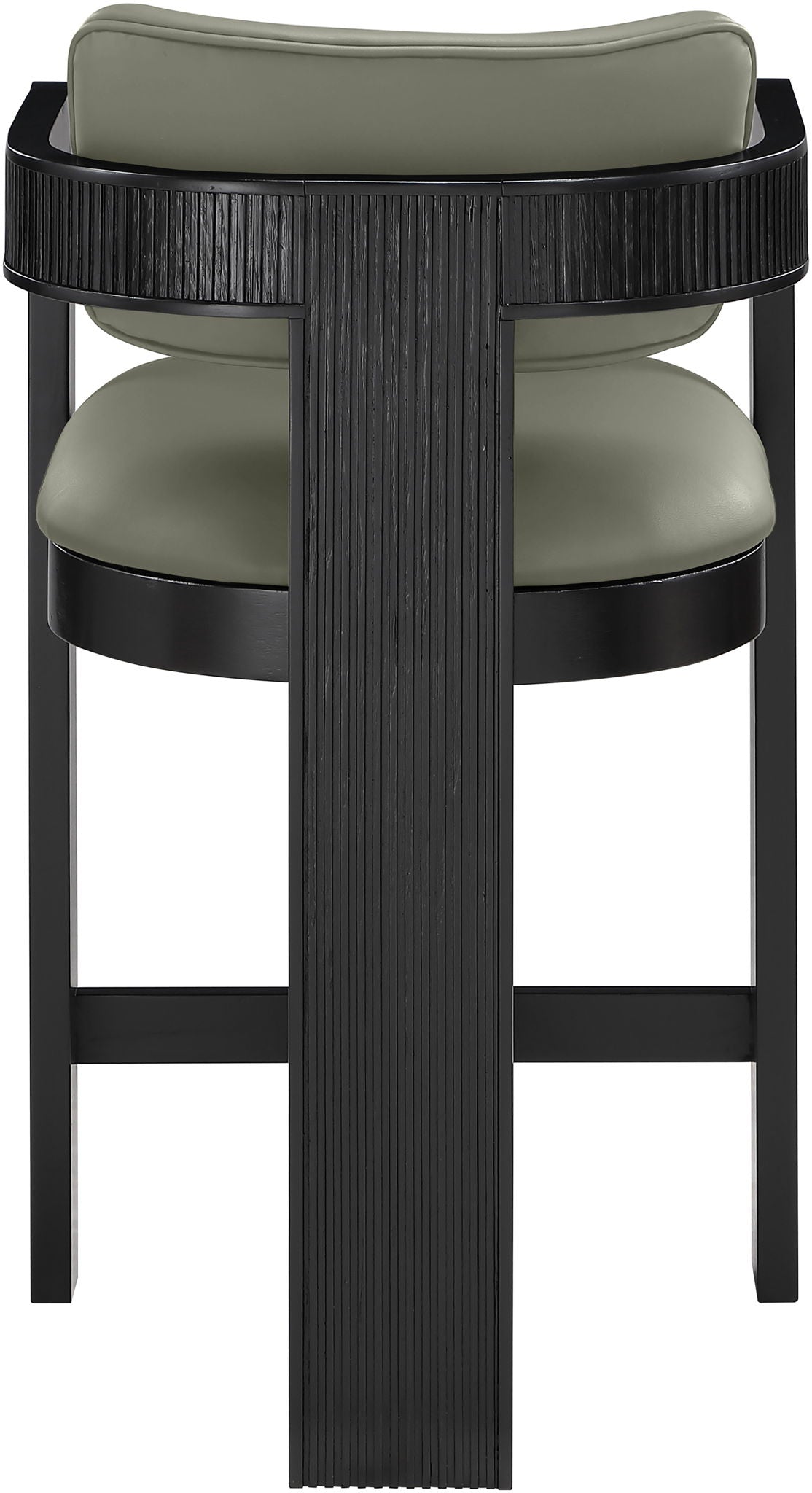 Sacha - Vegan Leather Upholstered Counter Stool With Black Base