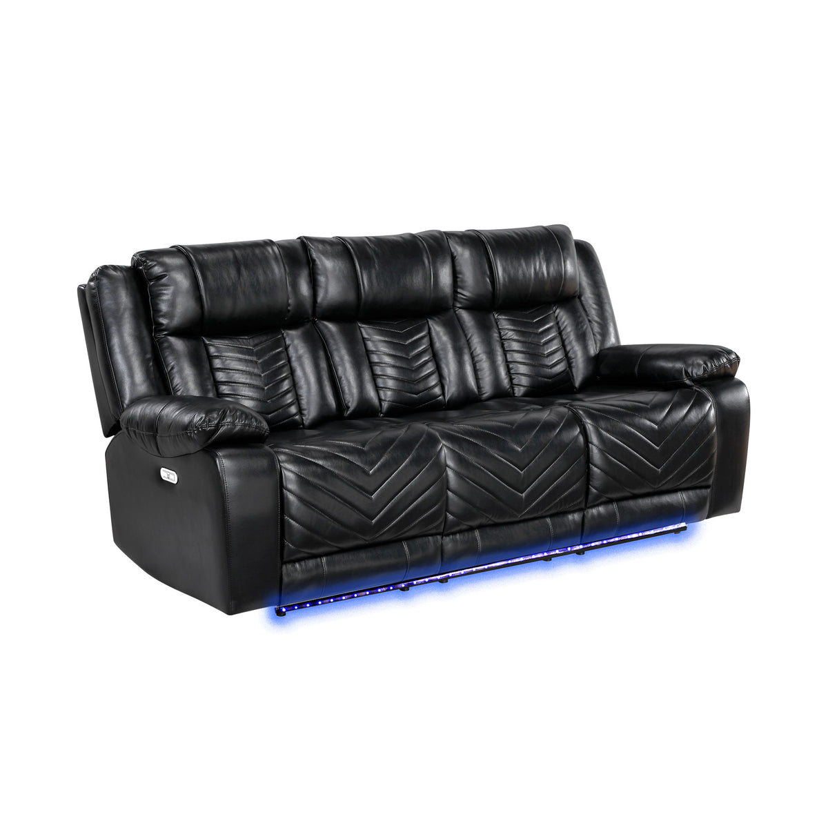 Glory Furniture - Sensa - Power Reclining Sofa With Table And LED Belt