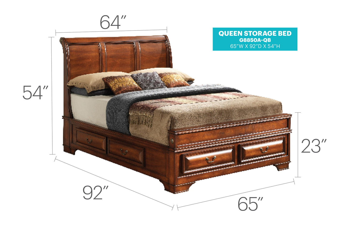 Glory Furniture - LaVita - Storage Bed